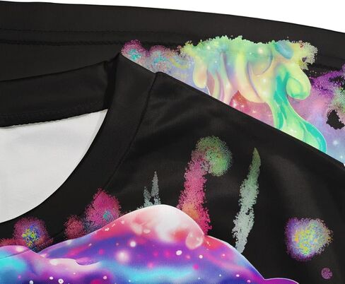 Novelty Tie Dye Style T-Shirts for Men Mushroom Print Shirt with Short Sleeves in Kuwait