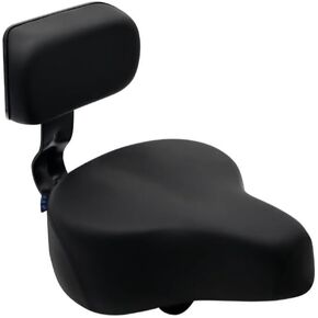 Oversized Electric Scooter Saddle with Backrest - Comfortable Wide Bike Seat Cushion Replacement, Extra Wide Bicycle Seat Wing Ergonomic Design, Shock Absorbing, Waterproof, Universal