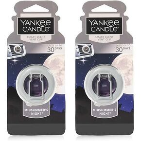 Yankee Candle Midsummer's Night Smart Scent Car Vent Clip, 2 Pack