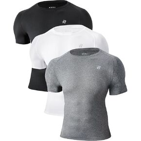 قميص ضغط Runhit للرجال بأكمام قصيرة، تي شيرت رياضي بارد وجاف للتمرين in Kuwait