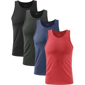Orrpally Basic Tank Top for Mens Sleeveless Layering Tops Workout T-Shirt Undershirt Tanks 4 Pack