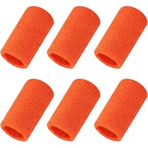 TOPTIE 6 Inch Wrist Sweatband, 6 PCS Long Wrist Sweatbands, Sports Athletic Wristbands