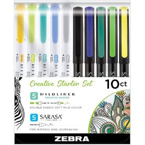 Zebra Pen Creative Starter Set, purple/gray