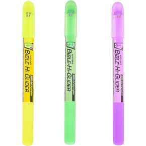 GT Luscombe Accu-Gel Bible Highlighter Study Kit Hi-Glider (Pack of 3), multi
