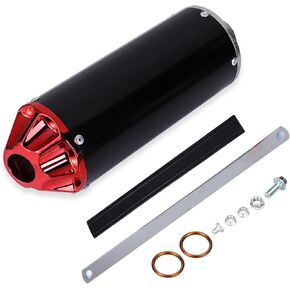 Aluminum Red 28mm Motorcycle Exhaust Muffler For CRF50 XR50 50cc 70cc 90cc 110cc 125cc Chinese Pit Trail Dirt Bike Mini Motocross Motorcycle