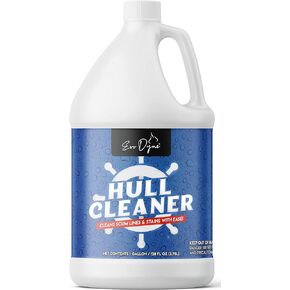 Hull Cleaner (1-Gallon), Made in USA | Clean Stains & Dirt lines for Boat Hulls Effortlessly | Boat Accessories - Boat Cleaning Supplies to Remove Leaf Stains from Fiber Glass, Lines, & More