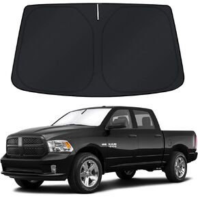 BESTVIEW Windshield Sun Shade for 2009-2018 Dodge Ram 1500, Front Window Sunshade Sun Visor Protector Fit Ram 1500 RegularCab QuadCab CrewCab MegaCab, Sun Shield Block UV Rays Heat