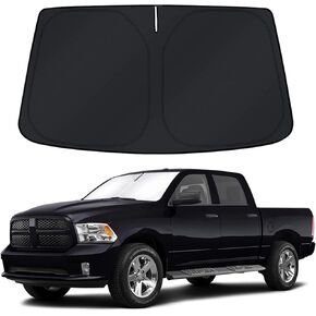 BESTVIEW Windshield Sun Shade for 2009-2018 Dodge Ram 1500, Front Window Sunshade Sun Visor Protector Fit Ram 1500 RegularCab QuadCab CrewCab MegaCab, Sun Shield Block UV Rays Heat