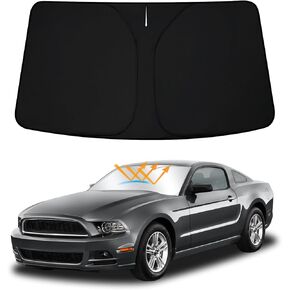D-Lumina Windshield Sun Shade for Dodge Ram 1500 2009-2018, Foldable Front Sun Shield Protector Blocks UV Rays, Truck Interior Accessories Pack & Unpack Easily