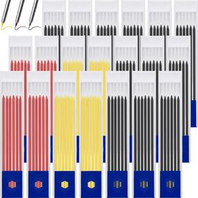120 Pieces 2.8 mm Carpenter Pencils Refills HB Refill for Construction Pencils Pencils Refills Mechanical Pencil Refills for Writing Drawing Drafting Woodworking Construction (Black)