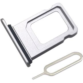 SIM Card Slot Holder Replacement Part for iPhone 11 Pro/iPhone 11 Pro Max Incl Eject Pin + Cloth (Midnight Gray)