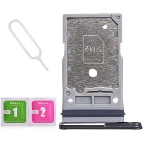 Dual SIM Card Tray Slot Holder Replacement for Samsung Galaxy S23 Ultra 5G S918U S918B with Sim Card Tray Open Eject Pin and SD Card Tray (Green)