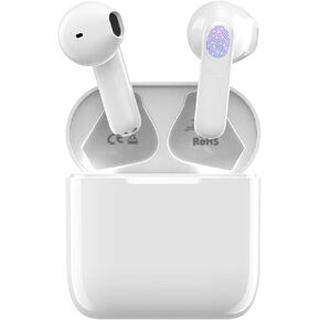 N3601 True Wireless Earbuds, Intelligent Call Noise Reduction, Waterproof and Sweatproof, Stereo Sound Effect,Touch Control, Half-in-Ear Headphones Compatible for iPhone, Android