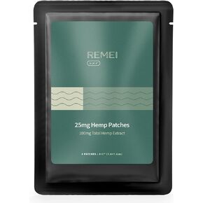 Joint & Muscle Relief Patches - 4 ct. (100 mg) Hemp Patches for Sustained Relief in Your Neck, Shoulder, Back, Menstrual, Knees - All-Natural - Made in The USA