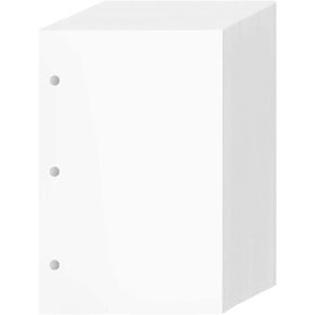 3 Hole Punch Half Letter Paper, Bright White Sheets, For 3 Ring Binders and Clipboards | 8.5 x 5.5 Inches | 24lb Bond, 60lb Text, 90 GSM | 500 Papers per Pack