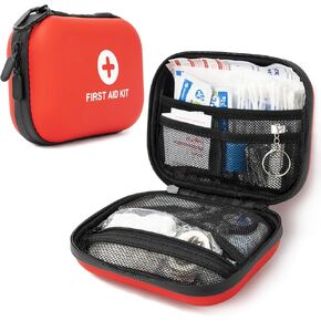 مجموعة الإسعافات الأولية 100 قطعة، مجموعات طبية فاخرة مضادة للماء للصدمات لأي حالات طوارئ، مثالية للمنزل والمكتب والسفر والخارج والسيارة والتخييم والمشي لمسافات طويلة وركوب القوارب، باللون الأحمر in Kuwait