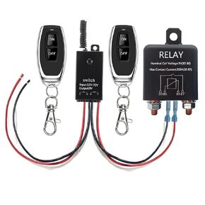 Remote Battery Disconnect Switch,12V 200A Anti-Theft Car Kill Switch,DC12V-72V Wireless Remote Switch Anti Leakage Battery Isolator for Car, Truck,Boat,RVs.