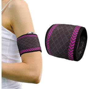 Diabetes Arm Band for Insulin Pod Monitoring Systems - Omnipod Dexcom Protects Insulin Pod - Washable and Reusable Replace Adhesive Patches Tape (M, Purple)