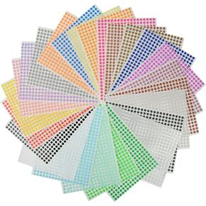 25 Colors 6mm Round Dot Stickers, Small Color Coding Circle Dot Stickers, Color-Coding Labels for Classroom, Office