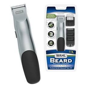Wahl Groomsman Battery Operated Beard Trimming kit for Mustaches, Hair, Nose Hair, and Light Detailing and Grooming with Bonus Wet/Dry Electric Nose Trimmer – Model 5621V