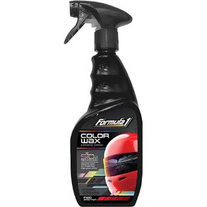Formula 1 Color Car Wax Spray, High Performance Formula, Fills Minor Car Scratches, Restore & Protect Black Cars, UV-Stable Pigment Car Detailing Wax w/Polishing Compound Car Cleaning Supplies, 23 oz