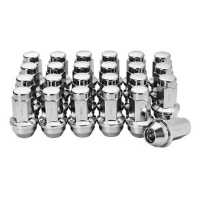 Lichamp 24pcs OEM Lug Nuts 14x2.0 Chrome Original Factory Cone Seat Style M14x2.0 Lugnuts Compatible with 2000-2014 Ford F150 Expedition Lincoln Navigator Wheel Tire Accessories