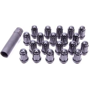 Gorilla Automotive 21183BC 1/2" Black Tuner Lug Nut, (Pack of 20),Black Chrome