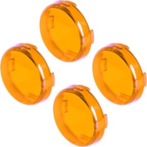 Bullet Turn Signal Light Lens Cover Caps 4 Pack Turn Signal Covers Fit for Harley Davidson Softail Sportster Touring Electra Street Glide Road King 1997-2022,2Pcs Red and 2Pcs Amber