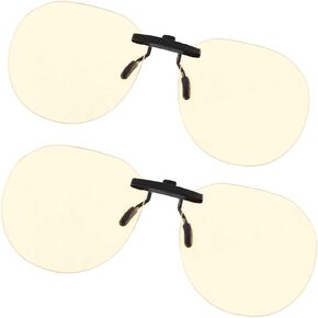 K KENZHOU Blue Light Filter Clip-on Computer Reading Glasses UV Blue light Anti Eye Strain Unisex Anti Blue 2 Pack