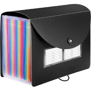Expanding File Organisers, A4 Plastic folders File Organizer with 24 Pockets Accordion Document Organiser for Home Office School