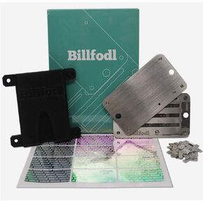 The HODL Bundle by BillFodl (1 Main Unit, 1 Set Tamper-Proof Stickers, 1 Fodl Hodler) | Bitcoin, Ethereum & Crypto Wallet - Hardware Wallet Backup for Ledger Nano S, Trezor & KeepKey