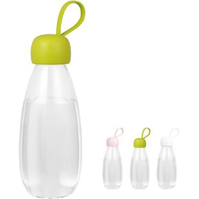 BPA Free Water Bottle, 12oz/360ml Cute Water Bottle with Carrying Strap, Ideal for Kids Boys Girls Students Women Healthy Hydration-Pink