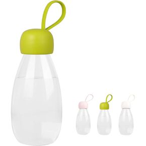 BPA Free Water Bottle, 12oz/360ml Cute Water Bottle with Carrying Strap, Ideal for Kids Boys Girls Students Women Healthy Hydration-Pink