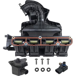 Intake Manifold w/Runner Valve+ MAP Sensor Replacement for 07-17 Chrysler Sebring Dodge Caliber Jeep Compass 1.8 2.0 2.4L 911-902 4884495AC 5033310AB GELUOXI in Saudi Arabia