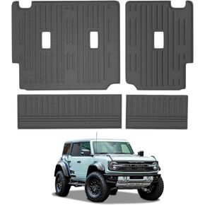 Fit Toyota 4Runner Cargo Liner + Rear Backrest Mats,TPE Anti-Slip Cargo Mat + Back Seat Cover Protector for 4Runner 5 Seater Accessories 2010-2024,Waterproof All Weather Trunk Mat Trunk Liner