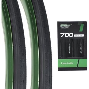 700x23c/25c/28c/35c Road Bike Tire, Folding Bead Replacement Cycling Bicycle Tires Black Durable 2 Pack