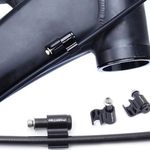 دراجة النفط أنبوب ثابت تحويل مقعد دراجة كابل المشابك دراجة كابل المشابك الهيدروليكية كابل الفرامل الإسكان حامل لدراجات الطريق MTB (أسود) -4 قطع in Kuwait