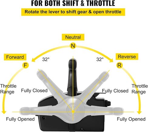 Boat Throttle Control for Mercury Side Mounted Outboard Remote Control Single Lever Binnacle with Key Switch and Lanyard in Saudi Arabia