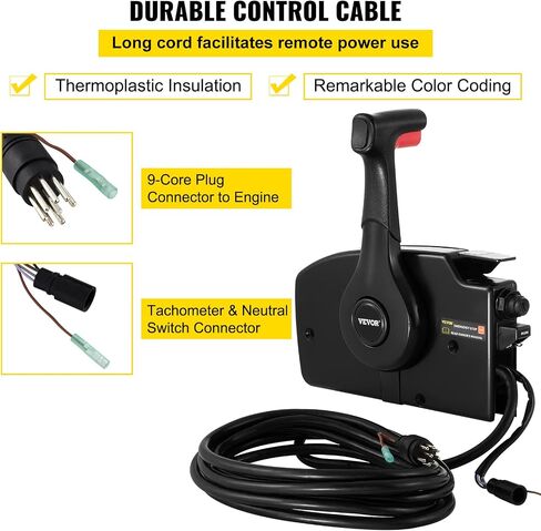 Boat Throttle Control for Mercury Side Mounted Outboard Remote Control Single Lever Binnacle with Key Switch and Lanyard in Saudi Arabia