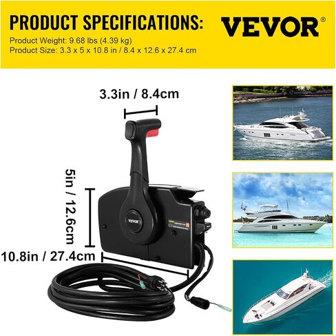 Boat Throttle Control for Mercury Side Mounted Outboard Remote Control Single Lever Binnacle with Key Switch and Lanyard in Saudi Arabia