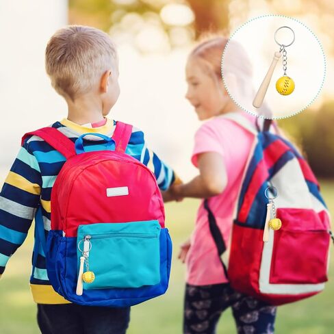 24 مجموعة سلسلة مفاتيح أكريليك للكرة اللينة مع مضرب خشبي مصغر للكرة اللينة لهدايا الكرة اللينة، هدايا الحفلات الرياضية، حقيبة رياضية للكرة اللينة in Kuwait