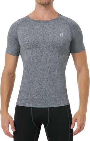 قميص ضغط Runhit للرجال بأكمام قصيرة، تي شيرت رياضي بارد وجاف للتمرين in Kuwait