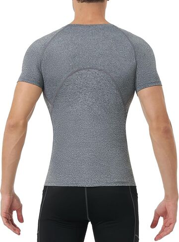 قميص ضغط Runhit للرجال بأكمام قصيرة، تي شيرت رياضي بارد وجاف للتمرين in Kuwait