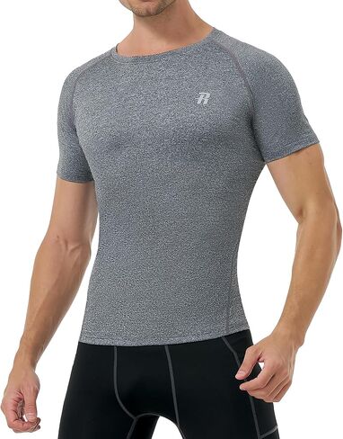 قميص ضغط Runhit للرجال بأكمام قصيرة، تي شيرت رياضي بارد وجاف للتمرين in Kuwait