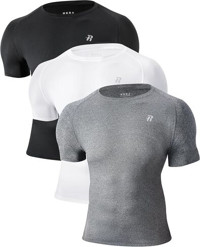 قميص ضغط Runhit للرجال بأكمام قصيرة، تي شيرت رياضي بارد وجاف للتمرين in Kuwait