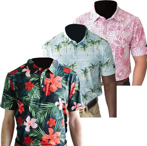 YATTA GOLF Collection Golf Polo Shirts - Athletic Fit, Wrinkle Resistant, Moisture Wicking, Casual Polo Shirts for Men in Saudi Arabia