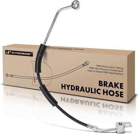 A-Premium Front Passenger Side Brake Hydraulic Hose Compatible with Select Jeep Models - Liberty 2002 2003 2004 2005 2006 2007 - Replace# 52128312AC in Kuwait