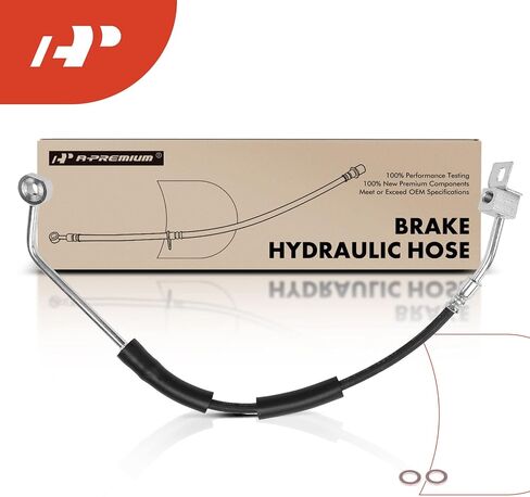 A-Premium Front Passenger Side Brake Hydraulic Hose Compatible with Select Jeep Models - Liberty 2002 2003 2004 2005 2006 2007 - Replace# 52128312AC in Kuwait