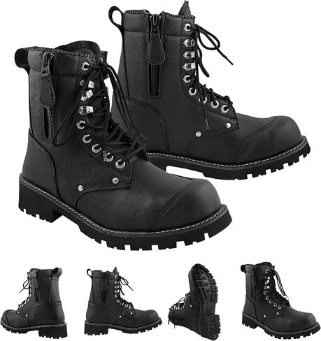 PROFIRST Waterproof Motorbike Boots Touring Motorcycle Shoes Long Ankle Casual Boots Racing Sports Touring 100% Genuine Leather Full Black in Saudi Arabia