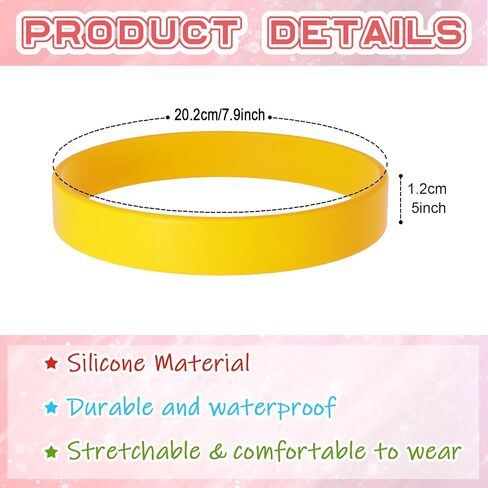 60 Pieces Rubber Bracelets Black Sports Band Unisex for Sports Teams Party Games Fashion Decorations in Saudi Arabia